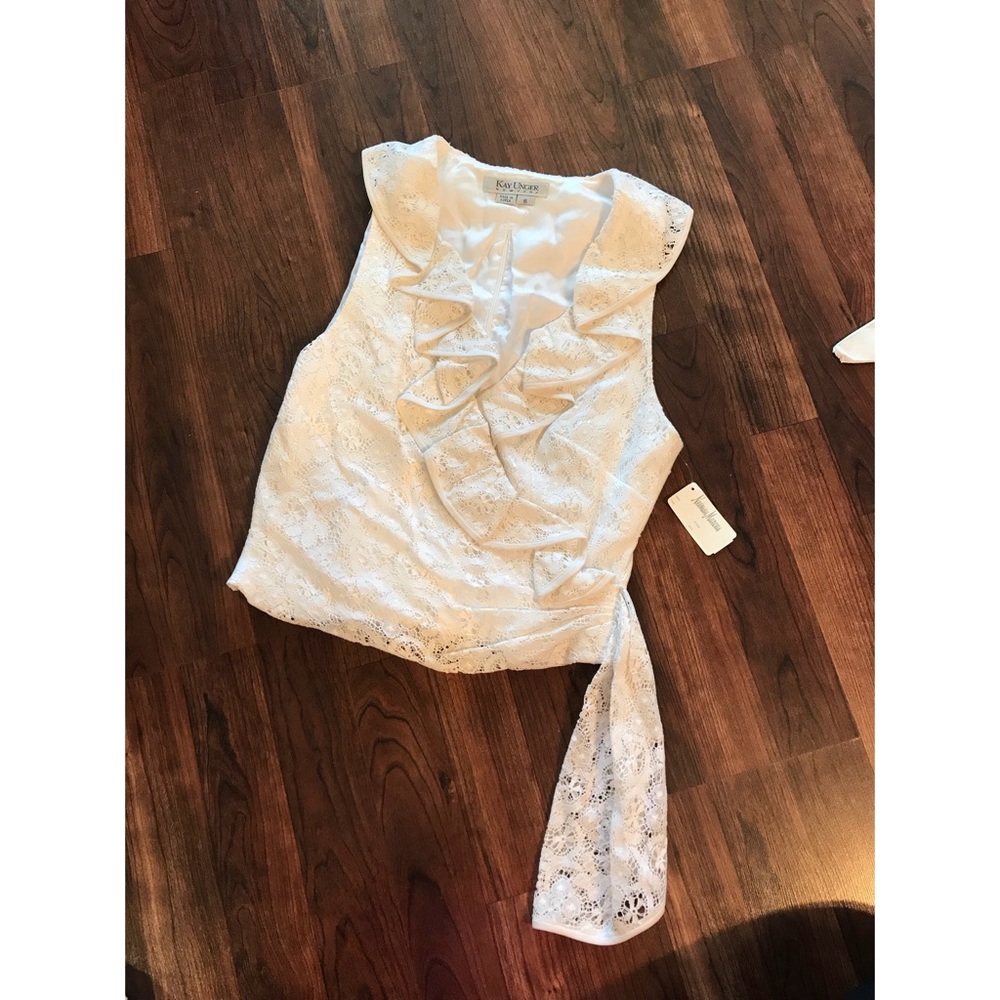 Lace White Kay Unger Blouse